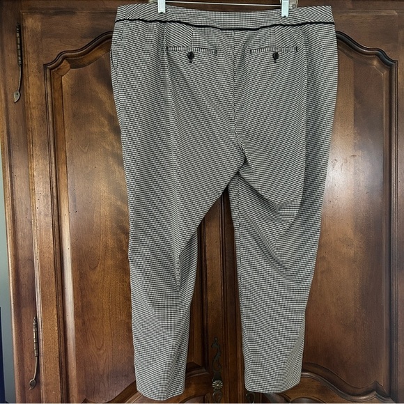 Talbots Heritage Ankle Pants Black and White Houndstooth Check size 18 W Petite - Picture 7 of 16